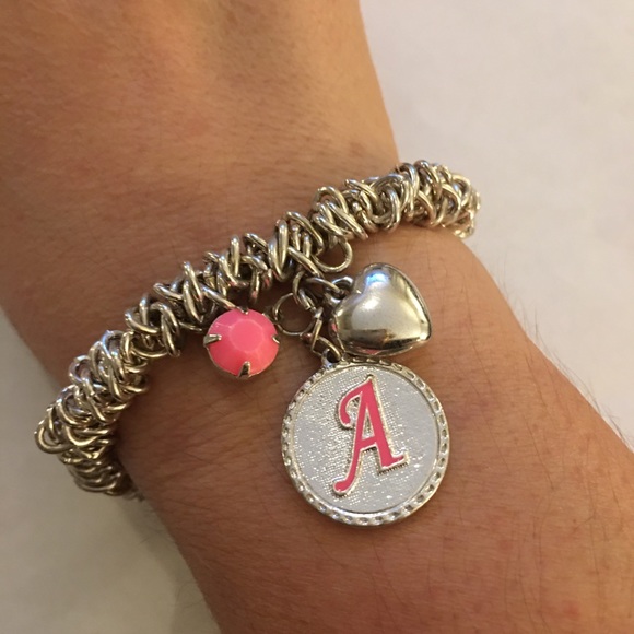 Vintage Jewelry - Stainless steel initial A stretchy bracelet